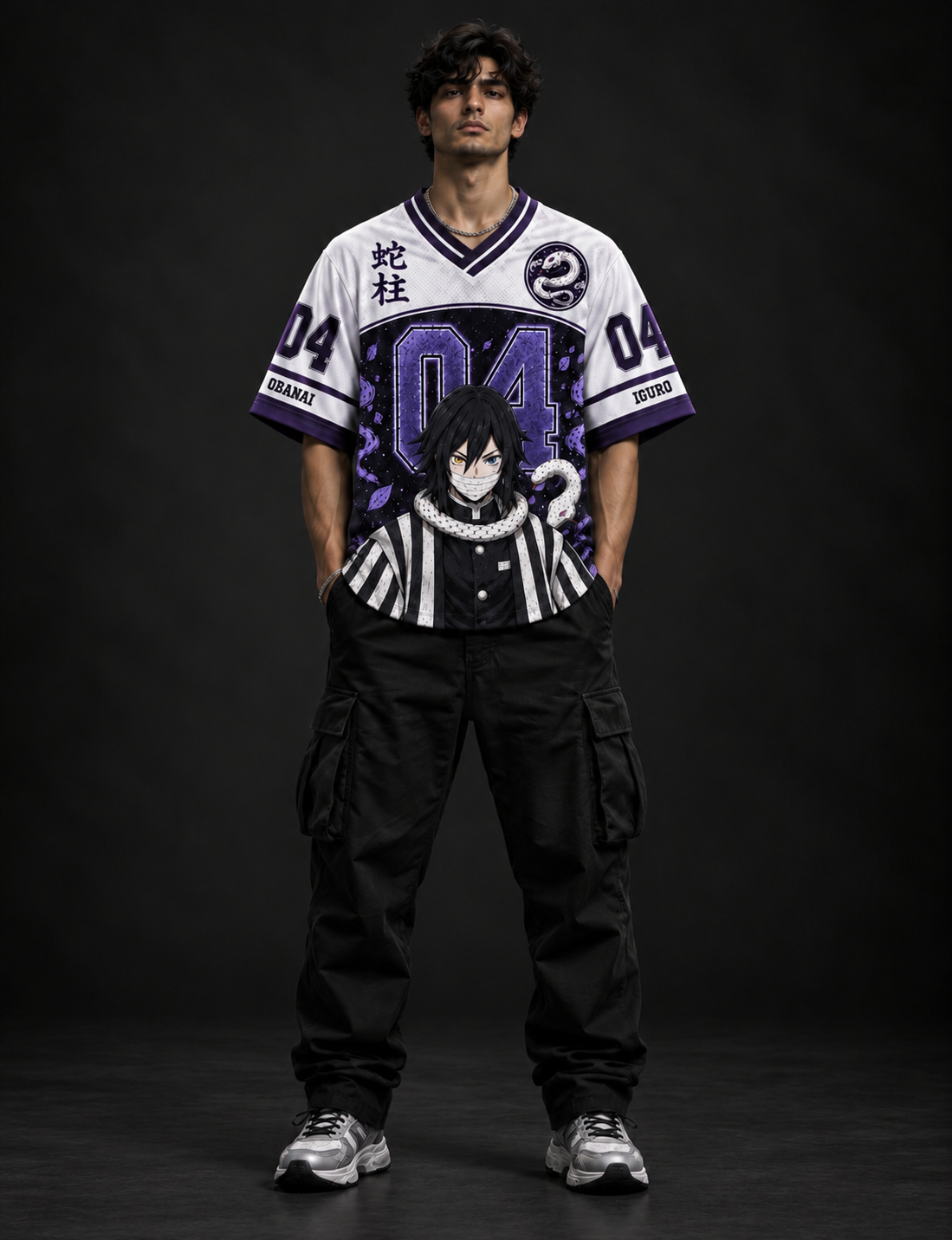 Obanai Iguro – Serpent Hashira Anime Oversized Jersey