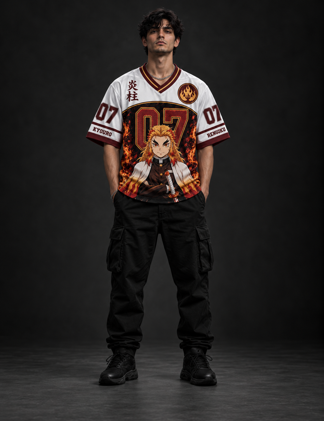 Kyojuro Rengoku – Flame Hashira Anime Oversized Jersey