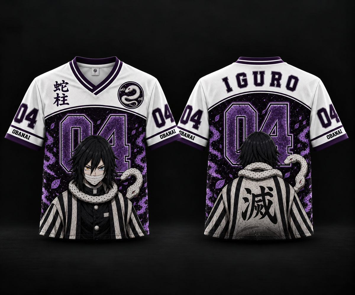 Obanai Iguro – Serpent Hashira Anime Oversized Jersey