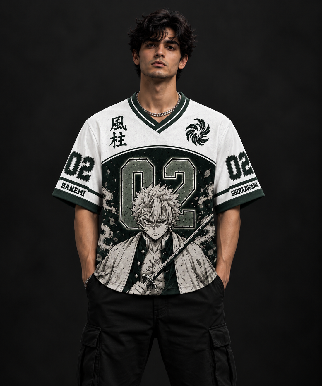 Sanemi Shinazugawa – Wind Hashira Anime Oversized Jersey