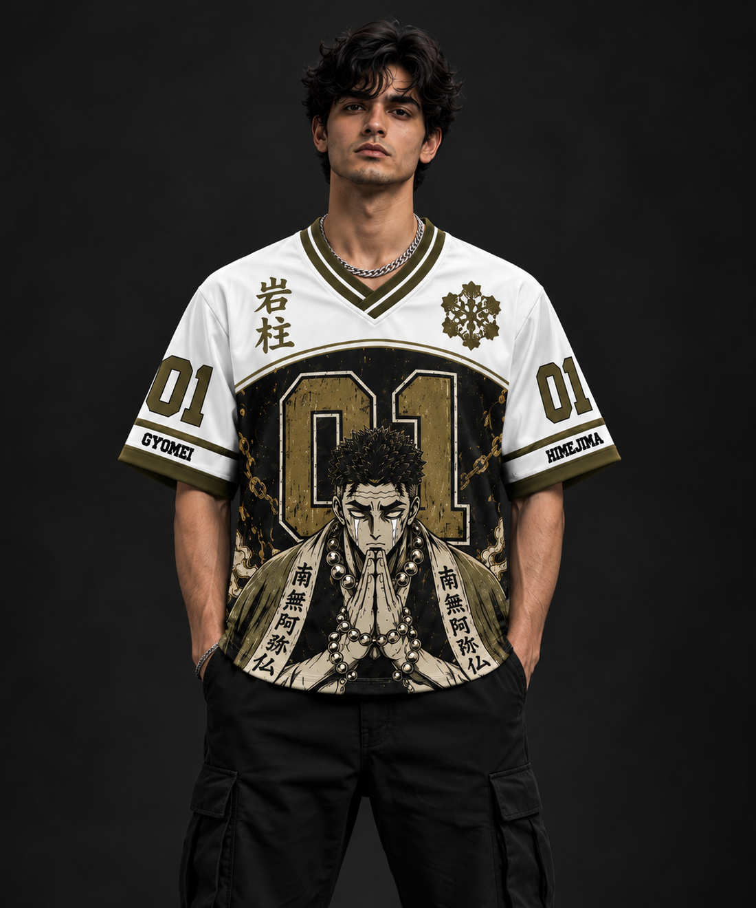 Gyomei Himejima – Stone Hashira Anime Oversized Jersey