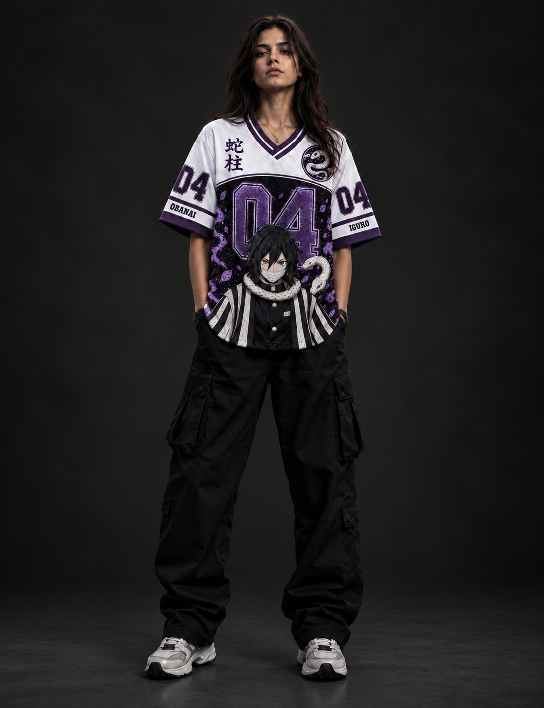 Obanai Iguro – Serpent Hashira Anime Oversized Jersey