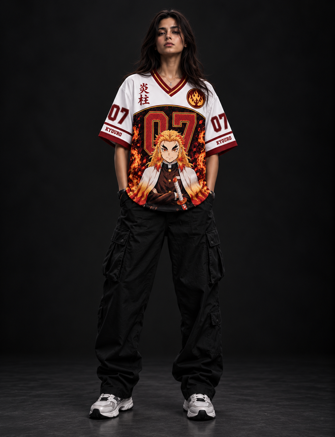 Kyojuro Rengoku – Flame Hashira Anime Oversized Jersey